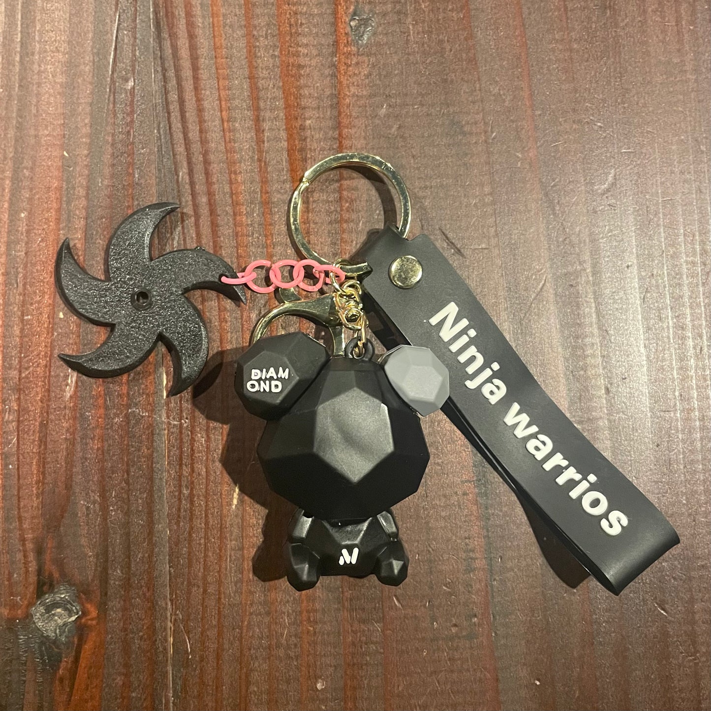 Bear Shuriken Keychain