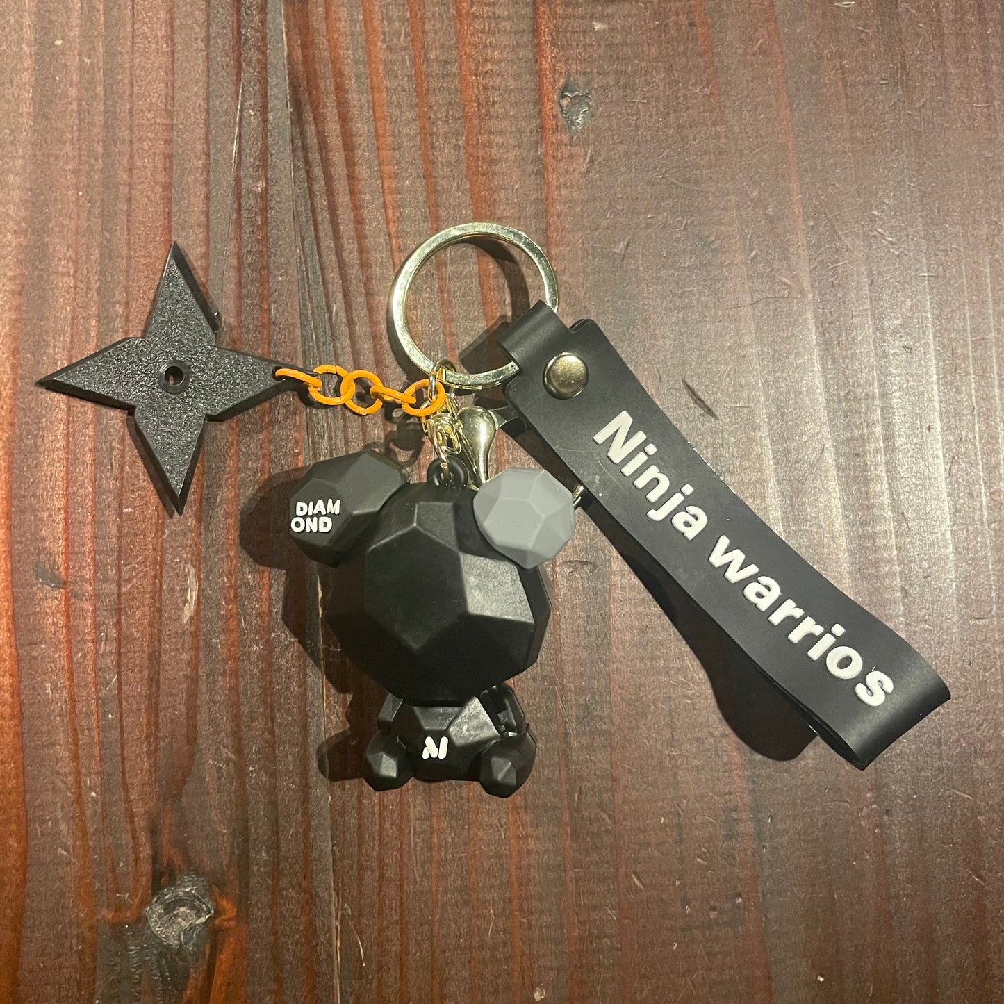 Bear Shuriken Keychain